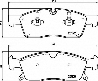 HELLA PAGID 8db355019821 -  Комплект тормозных колодок, дисковый тормоз
